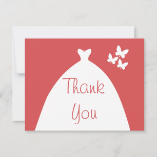 Wedding Gown Thank You Pink Background