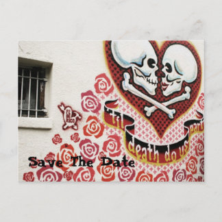 Wedding Graffiti Announcement Postcard