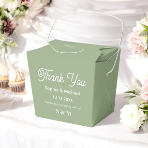 Wedding Green Bride Groom Favour Box