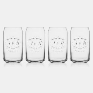 Wedding Green Chic  Can Glass