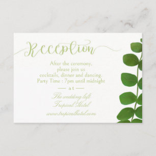 Wedding Green Chic Enclosure Card