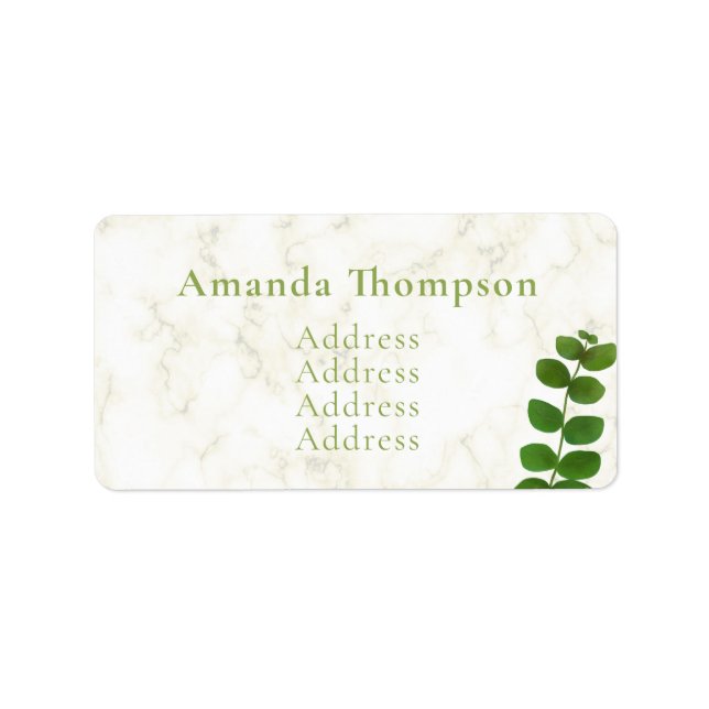 Wedding Green Chic Label (Front)