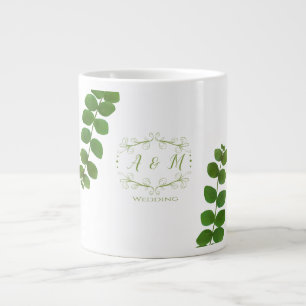 Wedding Green Chic  Large Coffee Mug