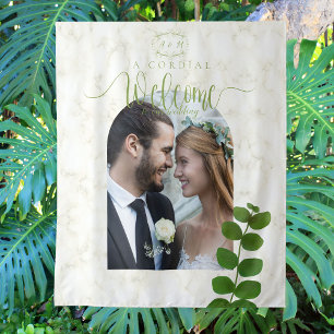 Wedding Green Chic Photo Tapestry