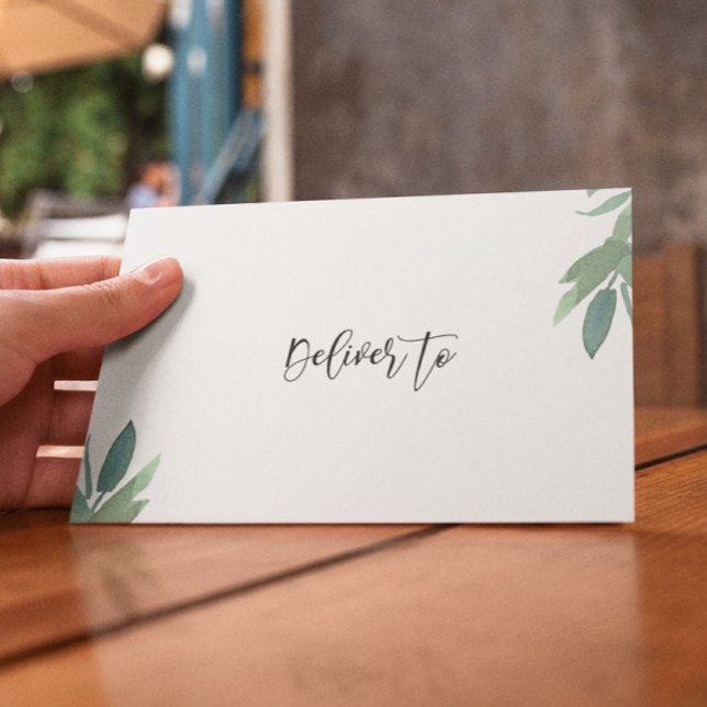 Wedding Green Leaves  Return Address Envelope (Creator Uploaded)