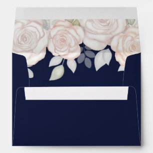 Wedding Greenery Elegant Nature Botanical Navy Envelope