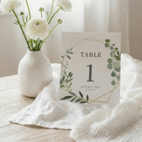 Wedding Greenery Seating Table Pedestal Sign