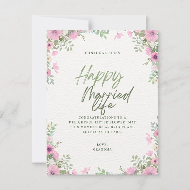Wedding greetings RSVP card (Front)