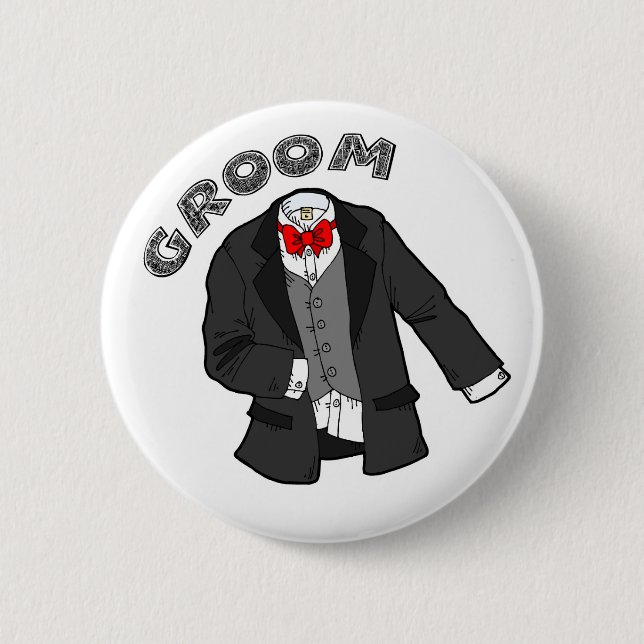 Wedding Groom Button (Front)