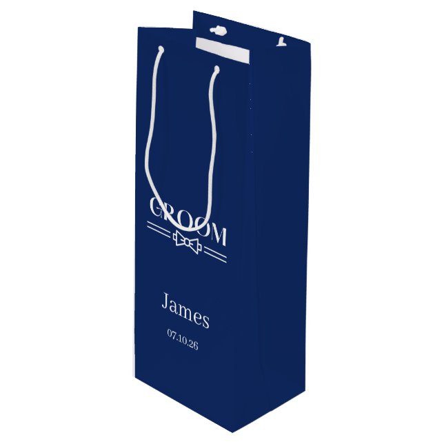 Wedding Groom Gift Bag (Front Angled)