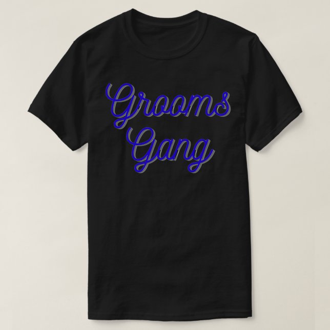 Wedding Grooms Gang Designs T-Shirt (Design Front)