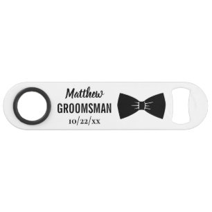 Wedding Groomsman Bachelor Party Black Bow Tie