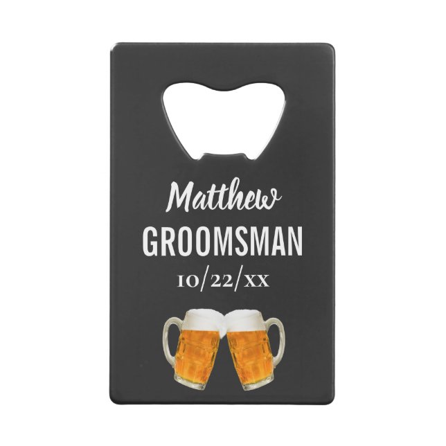 Wedding Groomsman Bachelor Party Favour Beer Cheer (Front)