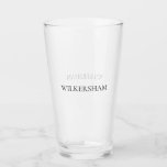 Wedding Groomsman Custom Name Glass<br><div class="desc">Wedding Groomsmen Gifts.  Family Name.  Can be removed or customised.</div>