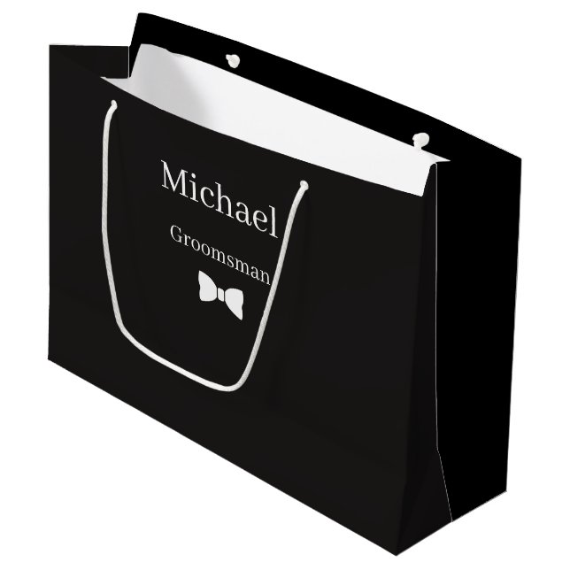 Wedding Groomsman Gift Bag (Front Angled)