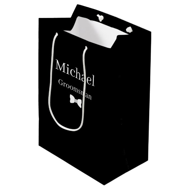 Wedding Groomsman Gift Bag (Front Angled)