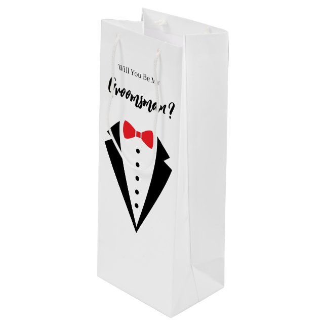 Wedding Groomsman Gift Bag (Front Angled)