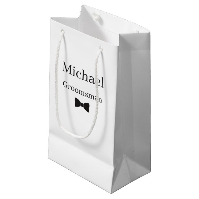 Wedding Groomsman Gift Bag (Front Angled)
