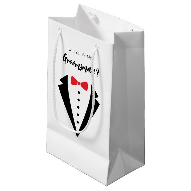 Wedding Groomsman Gift Bag (Front Angled)