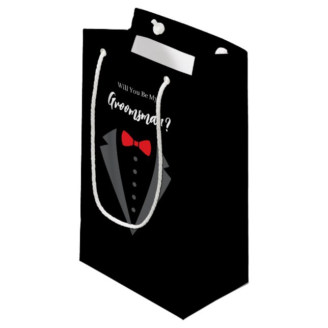 Wedding Groomsman Gift Bag (Front Angled)