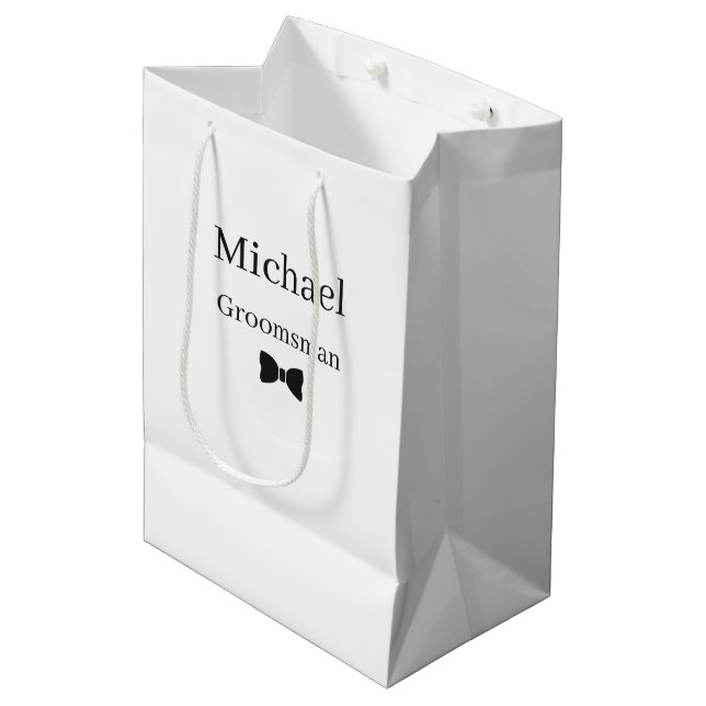 Wedding Groomsman Gift Bag (Front Angled)