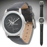 Wedding Groomsman Gift Modern Monogram Cool Sports Watch<br><div class="desc">Wedding Groomsman Groomsmen Gift Modern Monogram Cool Sports Watch. Groomsman modern vintage monogram initial name and date classic cool watch. Click personalise this template to customise it quickly and easily. 30 Day Money Back Guarantee. Ships Worldwide fast. Wedding Groomsman Gift Modern Monogram Cool Sports Watch. Created by artist RjFxx *All...</div>