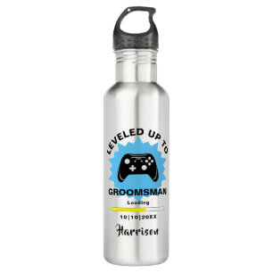 Wedding Groomsman Leveled Up Gamer Fun 710 Ml Water Bottle