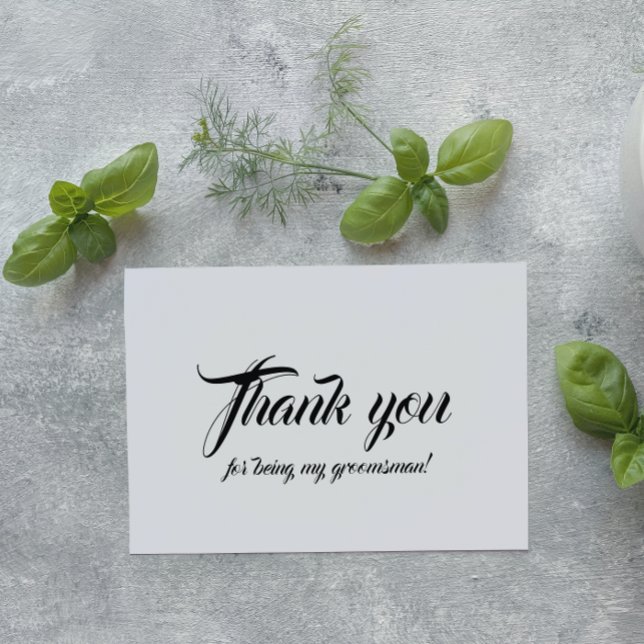 Wedding Groomsman Thank You Foil Card (In Situ Wedding)