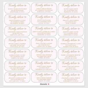 Wedding Guest Address Custom-Cut Vinyl Sticker