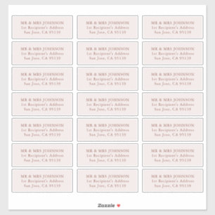 Wedding Guest Address Label 21 Different Addresse