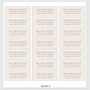 Wedding Guest Address Label 21 Different Addresse