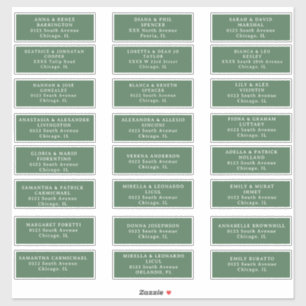 Wedding guest Address labels Cut Vinyl Sticker
