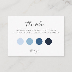 Wedding Guest Attire Card   Wedding Colour Palette