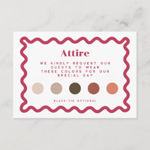 Wedding Guest Attire Dress Code Card