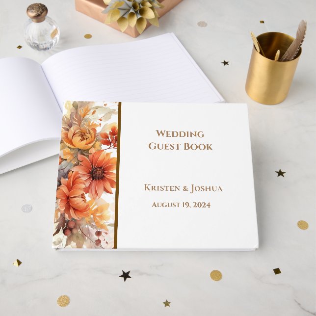 Wedding Guest Book  (Front Open)