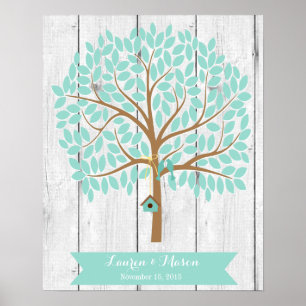 Wedding Guest Book Alternative Tree, 155 leaves