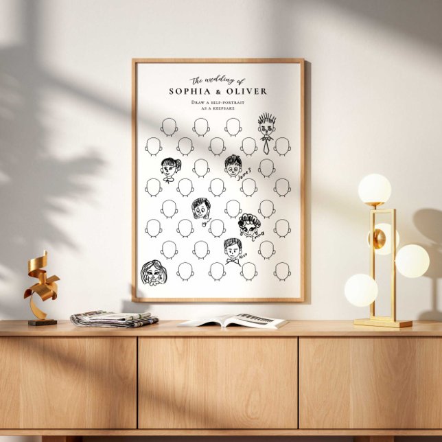 Wedding Guest Book Draw Your Face Poster (Creator Uploaded)