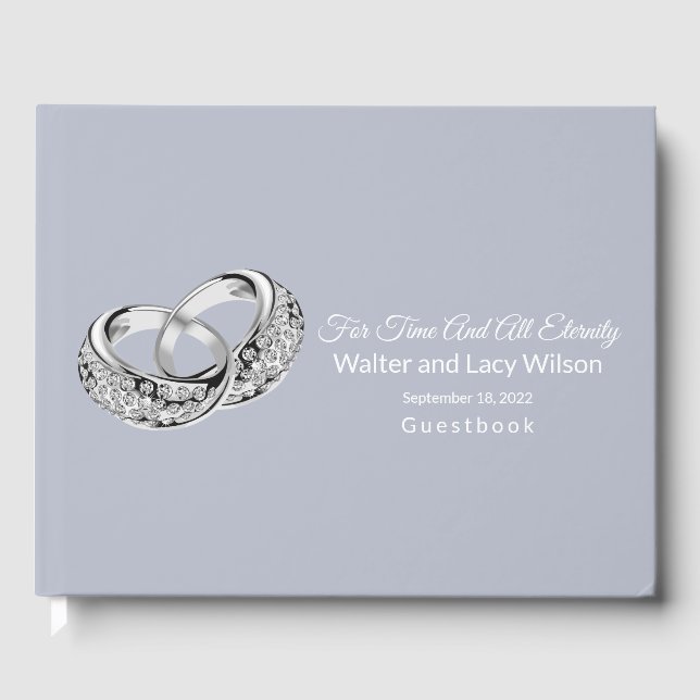 Wedding Guest Book-Dusty Blue Guest Book (Front)