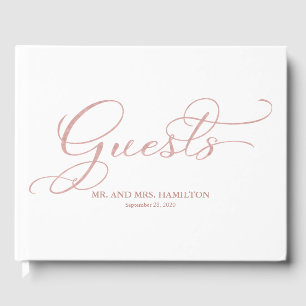 Wedding Guest Book Elegant Calligraphy