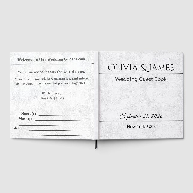 Wedding Guest Book Elegant Romantic Keepsake Love (Full)