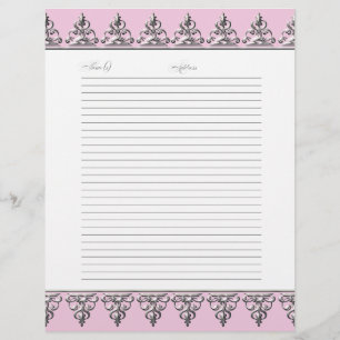 Wedding Guest Book Pages Classic Baroque Swirl