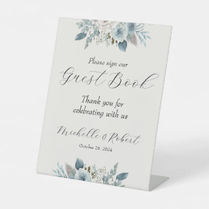 Wedding Guest Book Pedestal Sign