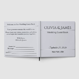 Wedding Guest Book Personalised Memory Keepsake