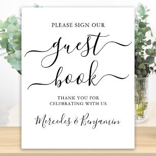 Wedding Guest Book Sign Modern Calligraphy