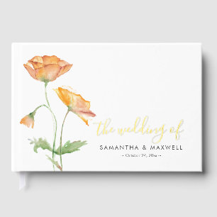 Wedding Guest Books Elegant Floral Watercolor