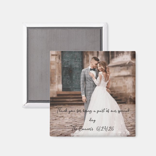 WEDDING GUEST FAVORS MAGNET (Front/Back)