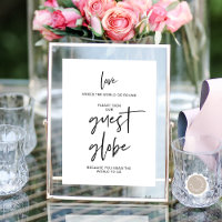 Wedding Guest Globe, Love Makes The World Go Round