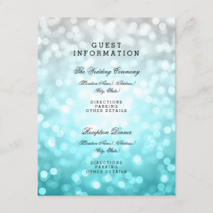 Wedding Guest Information Beach Ombre Lights Enclosure Card