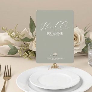 Wedding Guest Menu And Place Card