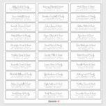Wedding Guest Names &  Address Modern Chic Fun<br><div class="desc">Composed of simple sans serif and playful script typography. These elements are simple,  elegant,  and modern. This has 30 smaller stickers in a sheet. 
 
 This is designed by White Paper Birch Co. exclusive for Zazzle.
 
 Available here:
 http://www.zazzle.com/store/whitepaperbirch</div>